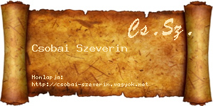 Csobai Szeverin névjegykártya